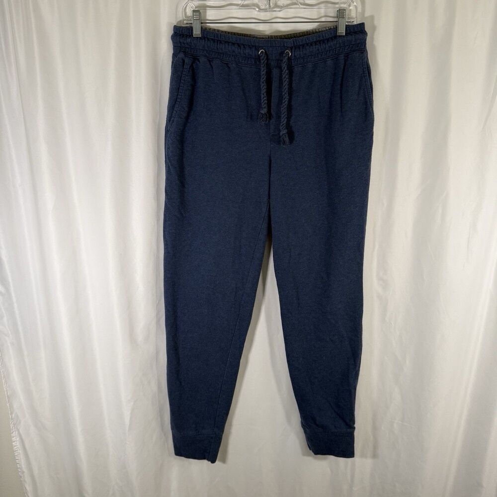 Jos A Bank 1905 Joggers Men's Large Solid Blue Pull On Drawstring Pockets